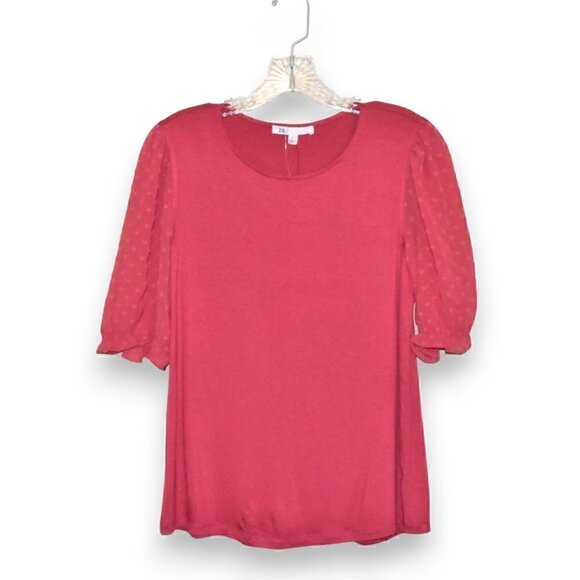 DR2 Sheer Short Sleeve Pullover Top Size S - Picture 1 of 9